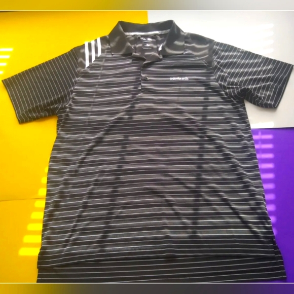Adidas Climacool "Pencil Stripe" Golf Shirt. Sz. M Very good condition - Picture 1 of 9